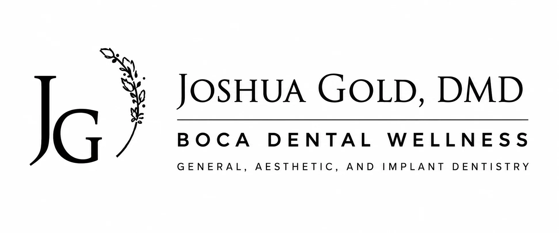 NEW LOGO DR. GOLD Boca Dental Wellness full logo with Dr. Joshua Gold credentials